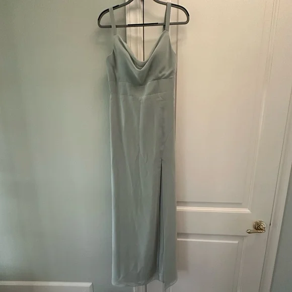 Azazie Salma Bridesmaid Dress in Agave - Picture 5 of 7